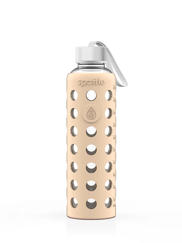 Trinkflasche Glas mit Silikonhülle – 500 ml