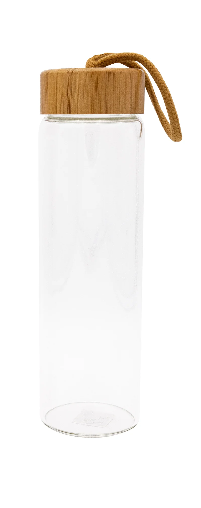 Trendige Glas-Flasche 630 ml mit Bambusdeckel