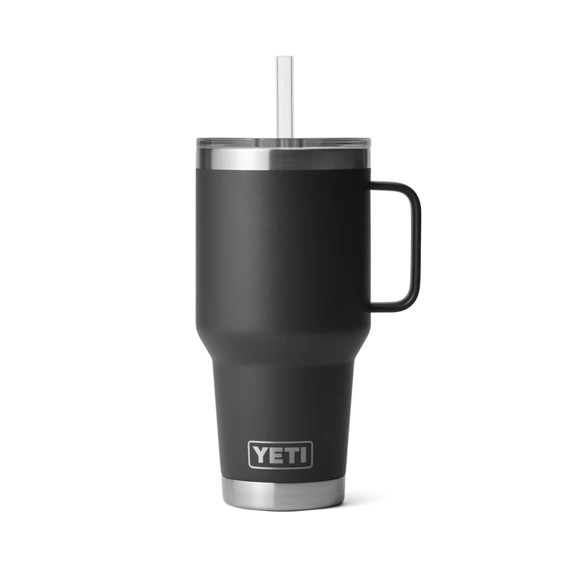 RAMBLER 35 OZ STRAW MUG Trinkbecher BLACK