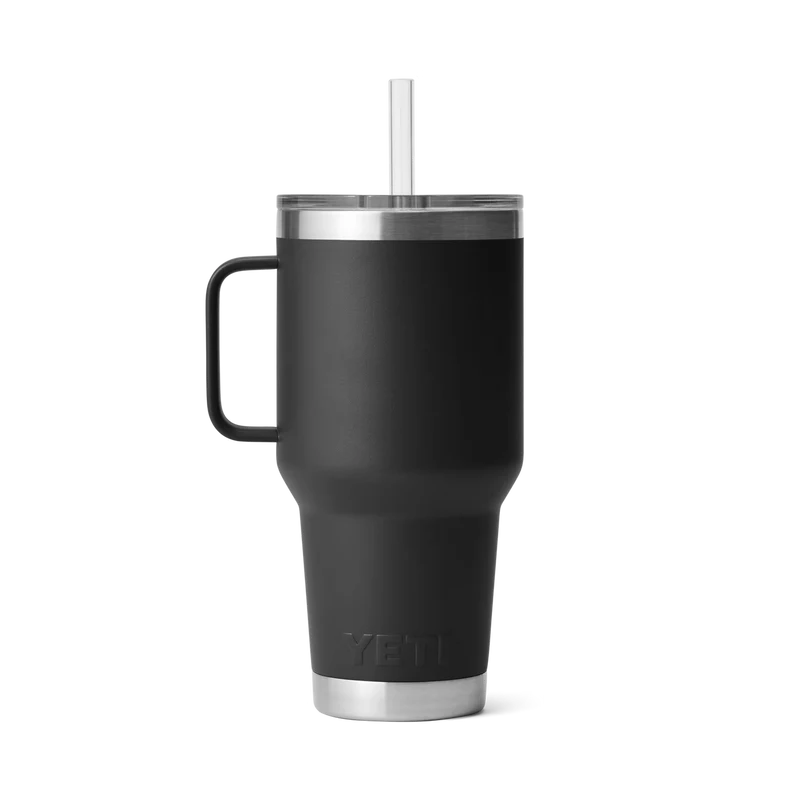 RAMBLER 35 OZ STRAW MUG Trinkbecher BLACK