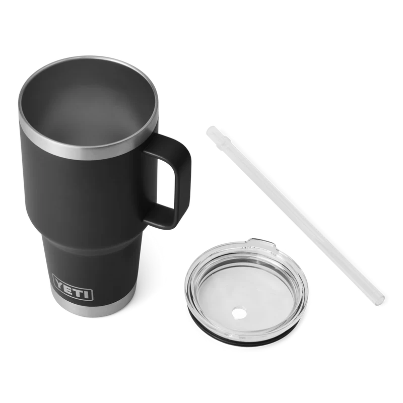 RAMBLER 35 OZ STRAW MUG Trinkbecher BLACK