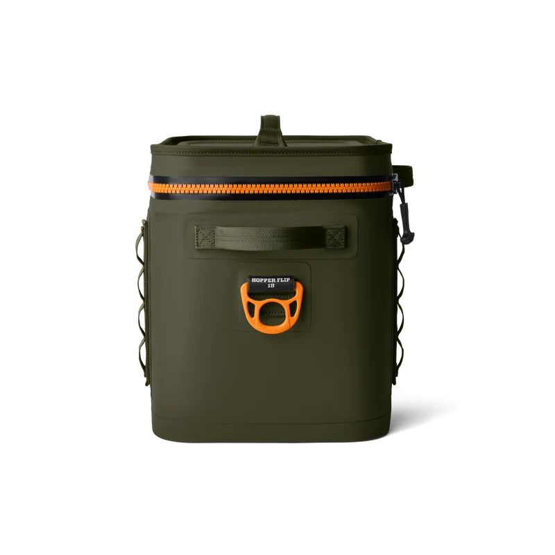 HOPPER FLIP 18 Klassische Kühltasche groß mit Schulter Gurt OLIVE/KING CRAB ORANGE