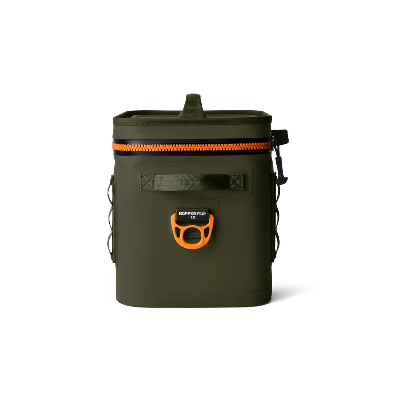 HOPPER FLIP 12 Klassische Kühltasche Top Seller mit Schulter Gurt CLASIC OLIVE/KING CRAB ORANGE