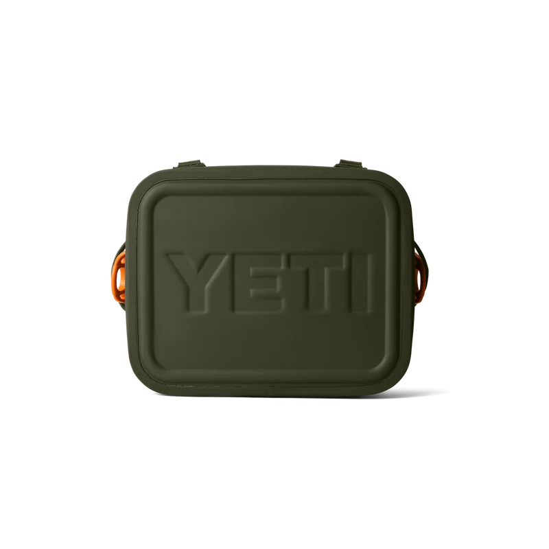 HOPPER FLIP 12 Klassische Kühltasche Top Seller mit Schulter Gurt CLASIC OLIVE/KING CRAB ORANGE