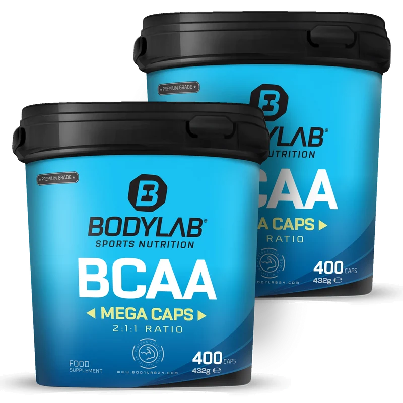 2 x BCAA Mega Caps (je 400 Kapseln)
