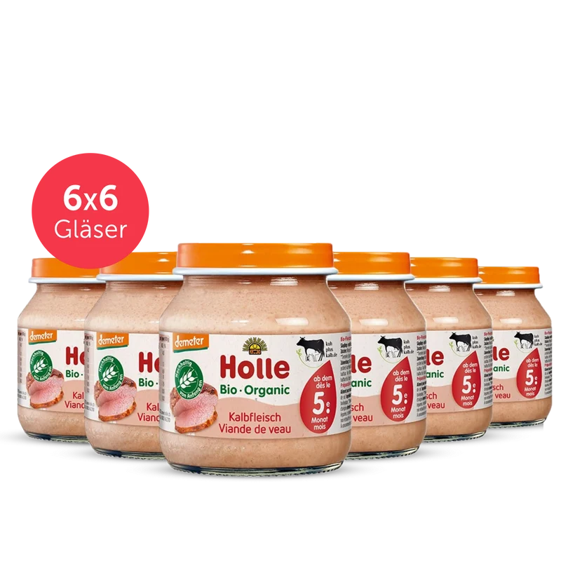 6er Pack Kalbfleisch - 6x125g - Demeter ab dem 5. Monat