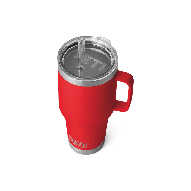 RAMBLER 35 OZ STRAW MUG Trinkbecher RESCUE RED