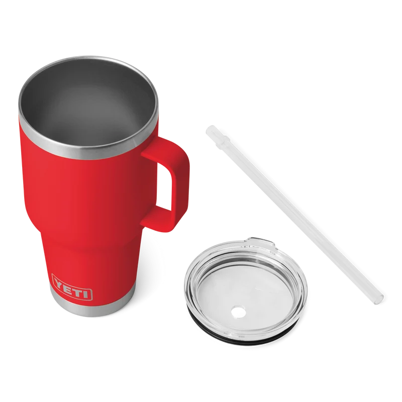 RAMBLER 35 OZ STRAW MUG Trinkbecher RESCUE RED