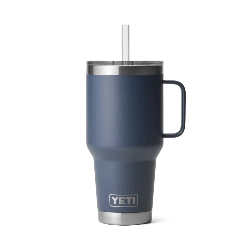 RAMBLER 35 OZ STRAW MUG Trinkbecher NAVY