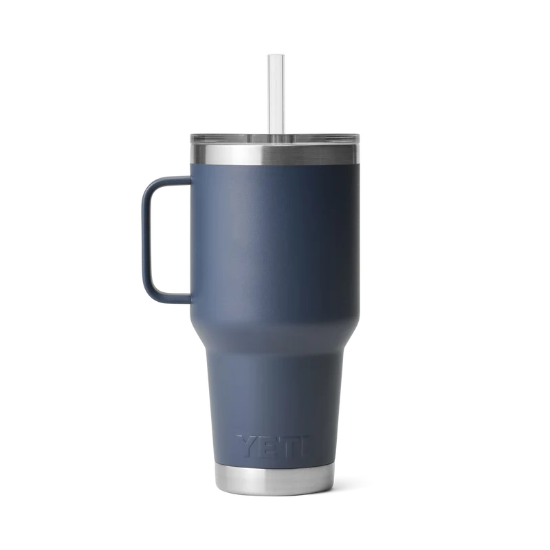 RAMBLER 35 OZ STRAW MUG Trinkbecher NAVY