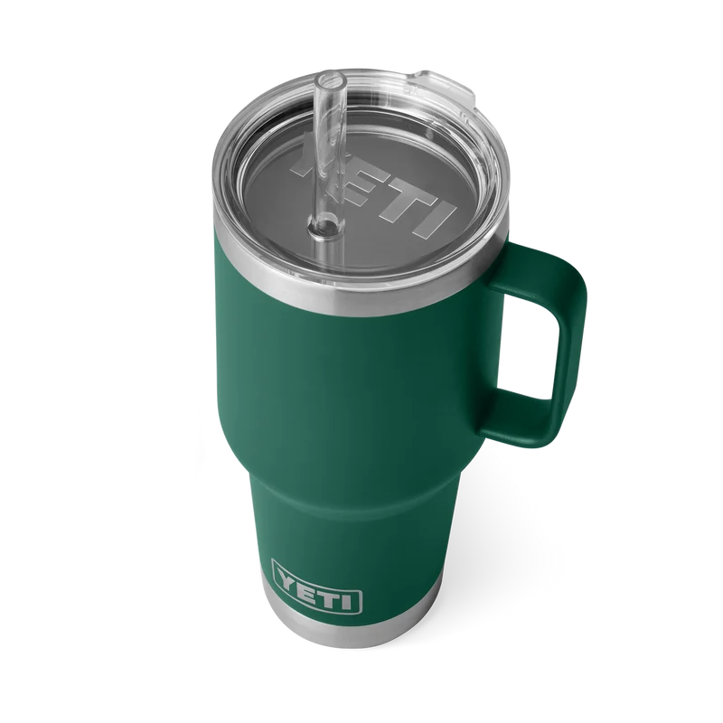 RAMBLER 35 OZ STRAW MUG Trinkbecher BLACK FOREST GREEN