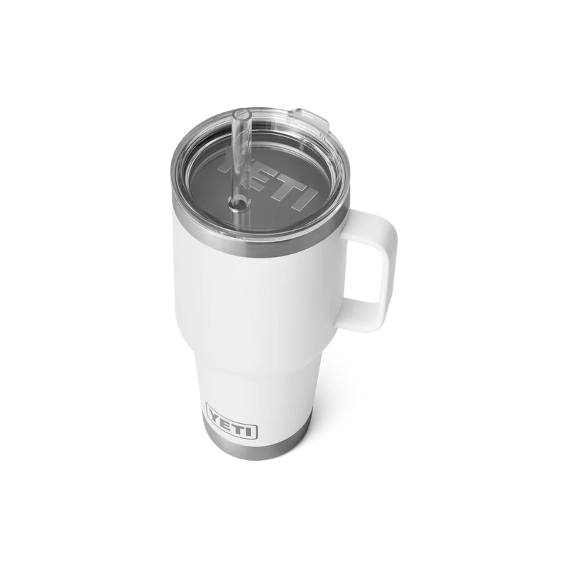 RAMBLER 35 OZ STRAW MUG Trinkbecher WHITE