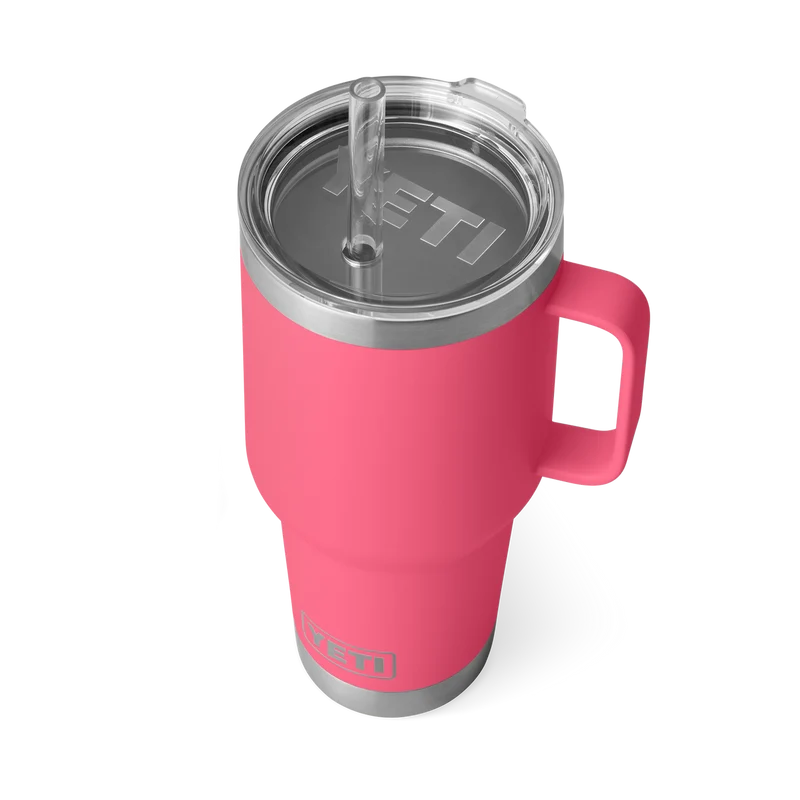 RAMBLER 35 OZ STRAW MUG Trinkbecher TROPICAL PINK