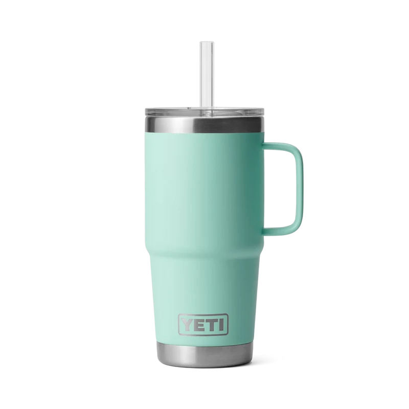 RAMBLER 25 OZ STRAW MUG Trinkbecher SEAFOAM