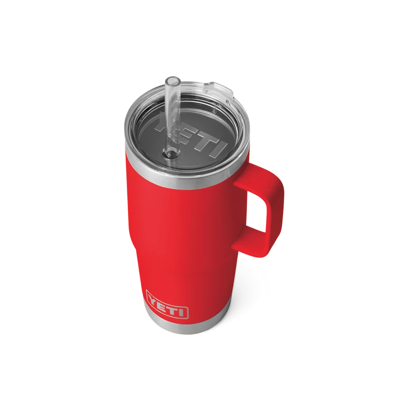 RAMBLER 25 OZ STRAW MUG Trinkbecher RESCUE RED