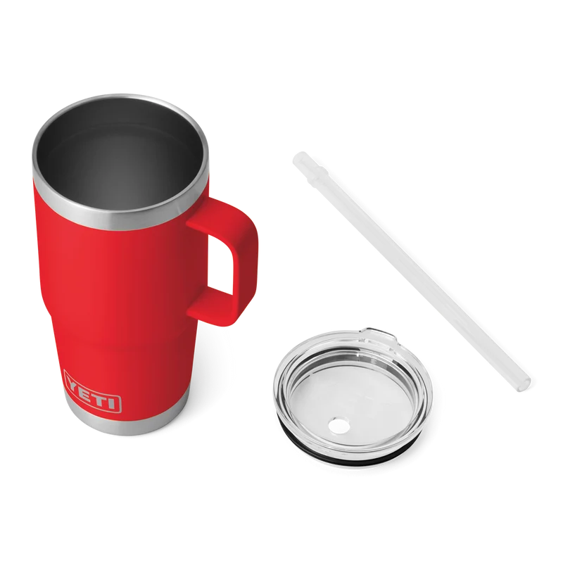 RAMBLER 25 OZ STRAW MUG Trinkbecher RESCUE RED