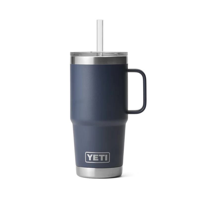 RAMBLER 25 OZ STRAW MUG Trinkbecher NAVY