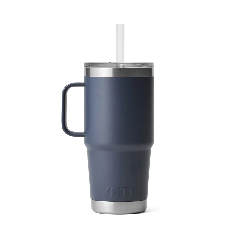 RAMBLER 25 OZ STRAW MUG Trinkbecher NAVY