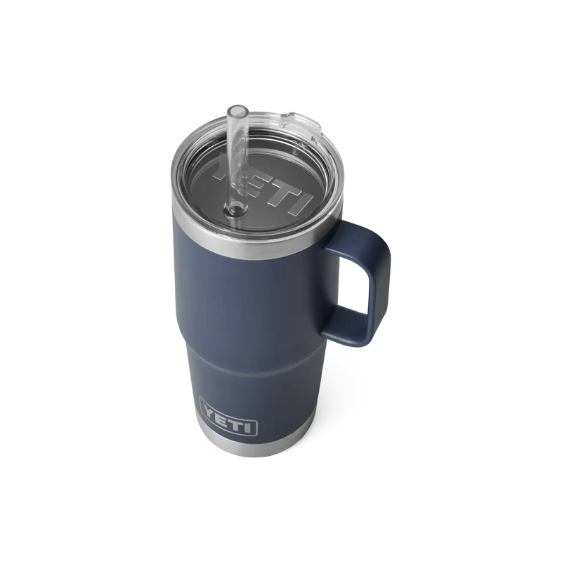 RAMBLER 25 OZ STRAW MUG Trinkbecher NAVY