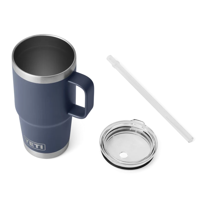 RAMBLER 25 OZ STRAW MUG Trinkbecher NAVY