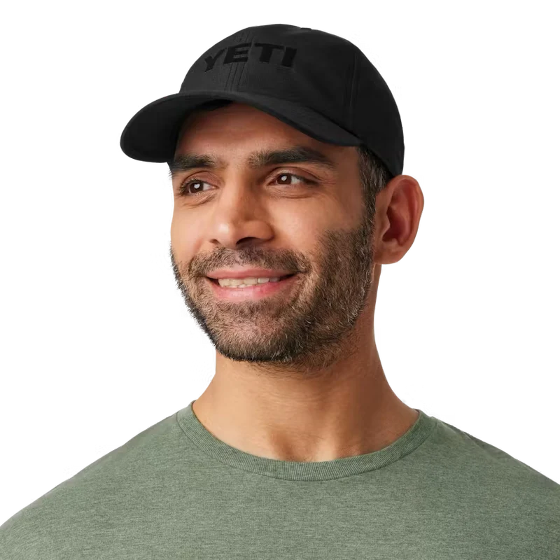 YETI Logo Performance Cap Strukturiert BLACK