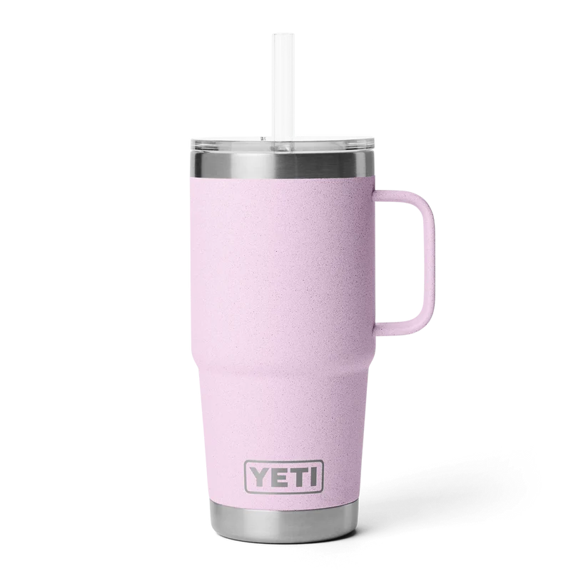RAMBLER 25 OZ STRAW MUG Trinkbecher CHERRY BLOSSOM