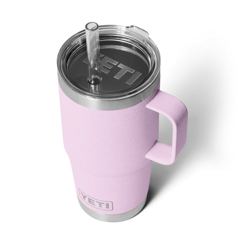 RAMBLER 25 OZ STRAW MUG Trinkbecher CHERRY BLOSSOM