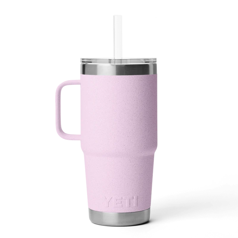RAMBLER 25 OZ STRAW MUG Trinkbecher CHERRY BLOSSOM