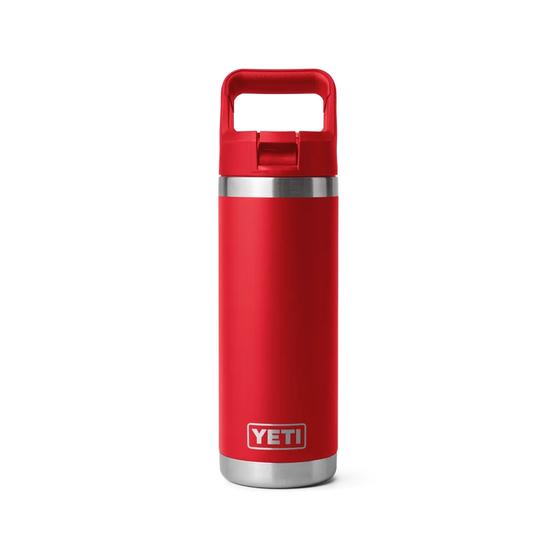 RAMBLER 18 OZ COLOR STRAW BOTTLE Flasche RESCUE RED