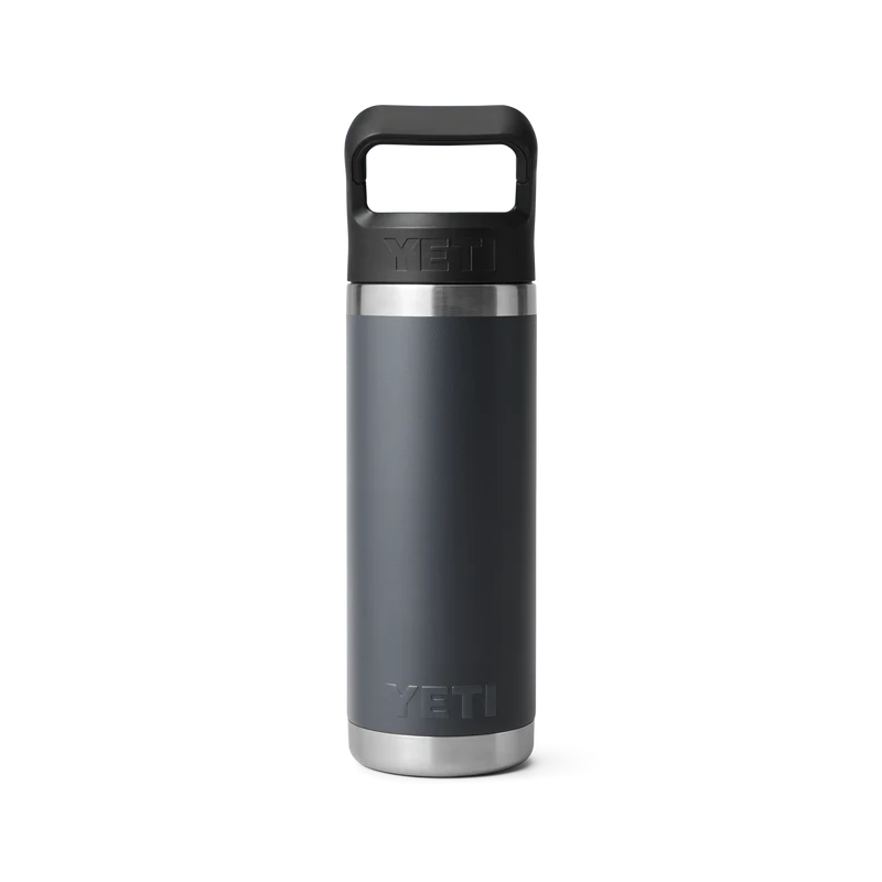 RAMBLER 18 OZ STRAW BOTTLE Flasche mit Trinkhalmdeckel CHARCOAL