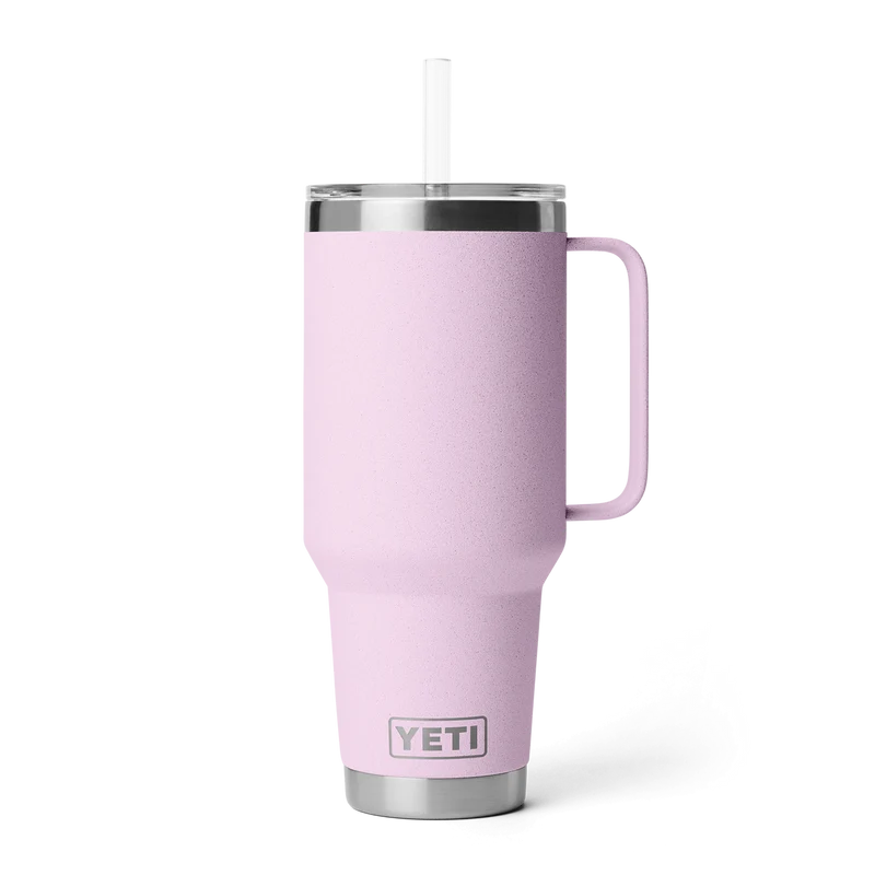 RAMBLER 42 OZ STRAW MUG Trinkbecher CHERRY BLOSSOM