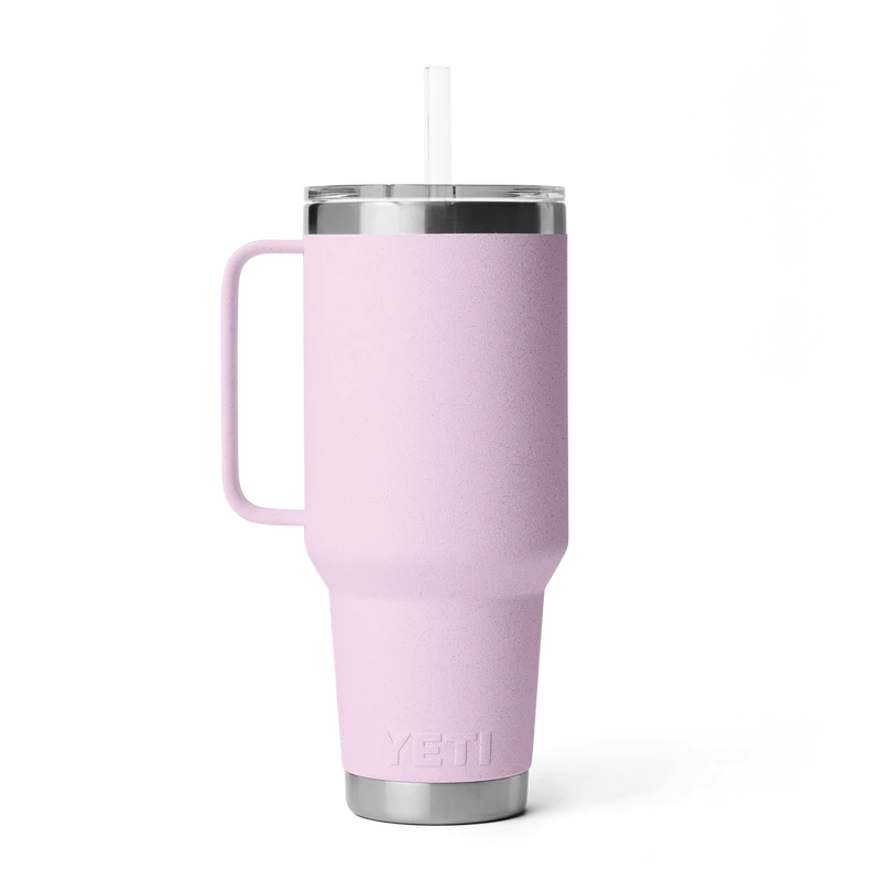 RAMBLER 42 OZ STRAW MUG Trinkbecher CHERRY BLOSSOM