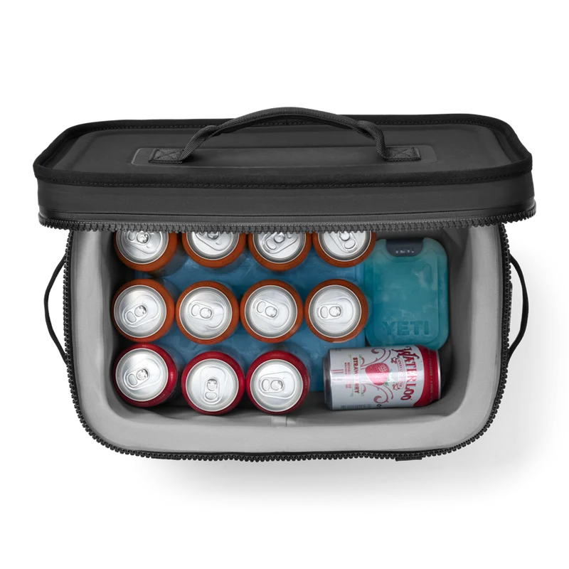HOPPER FLIP 18 Klassische Kühltasche groß mit Schulter Gurt BLACK