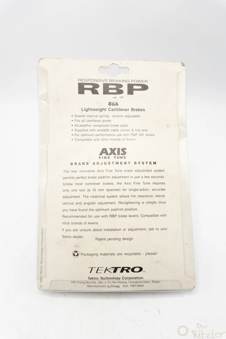 TEKTRO RBP 866 Cantilever-bremser, sølvfarvet NOS