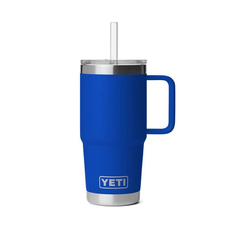 RAMBLER 25 OZ STRAW MUG Trinkbecher ROYAL BLUE