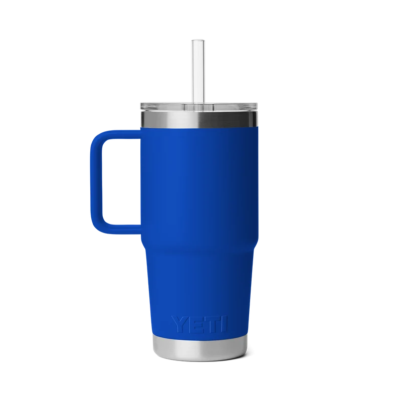 RAMBLER 25 OZ STRAW MUG Trinkbecher ROYAL BLUE