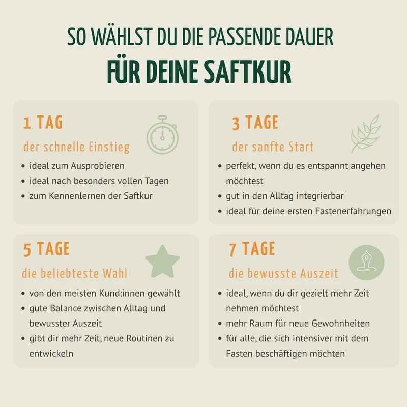 Saftzeit Bio Fastenkur 7 Tage (42 Flaschen)