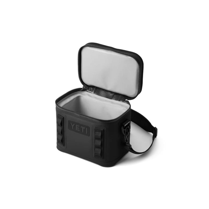 HOPPER FLIP 8 Klassische Kühltasche klein mit Schulter Gurt BLACK