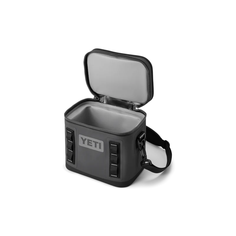 HOPPER FLIP 8 Klassische Kühltasche klein mit Schulter Gurt CHARCOAL