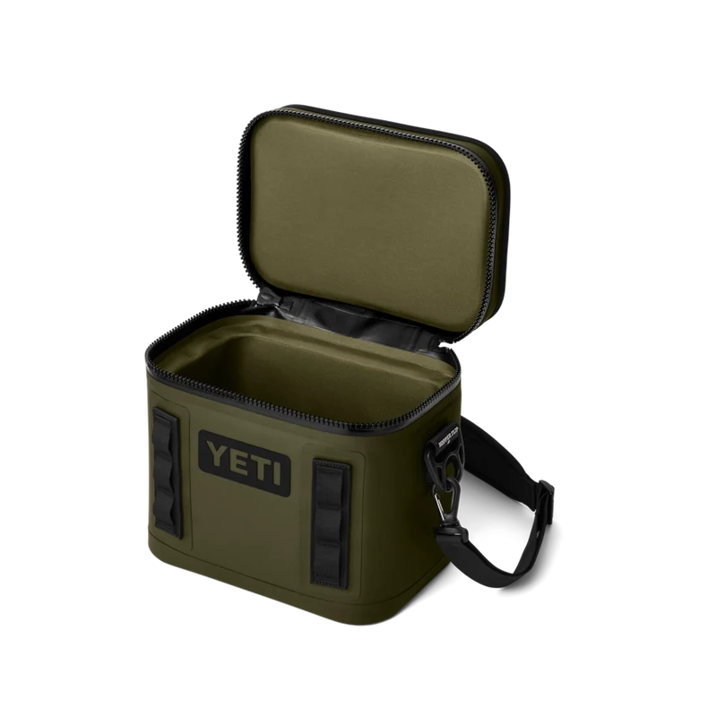 HOPPER FLIP 8 Klassische Kühltasche klein mit Schulter Gurt OLIVE