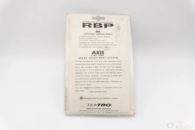 TEKTRO RBP 866 Cantilever-bremser, sorte, NOS