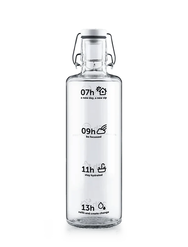 Glasflasche "Stay hydrated" 1 Liter