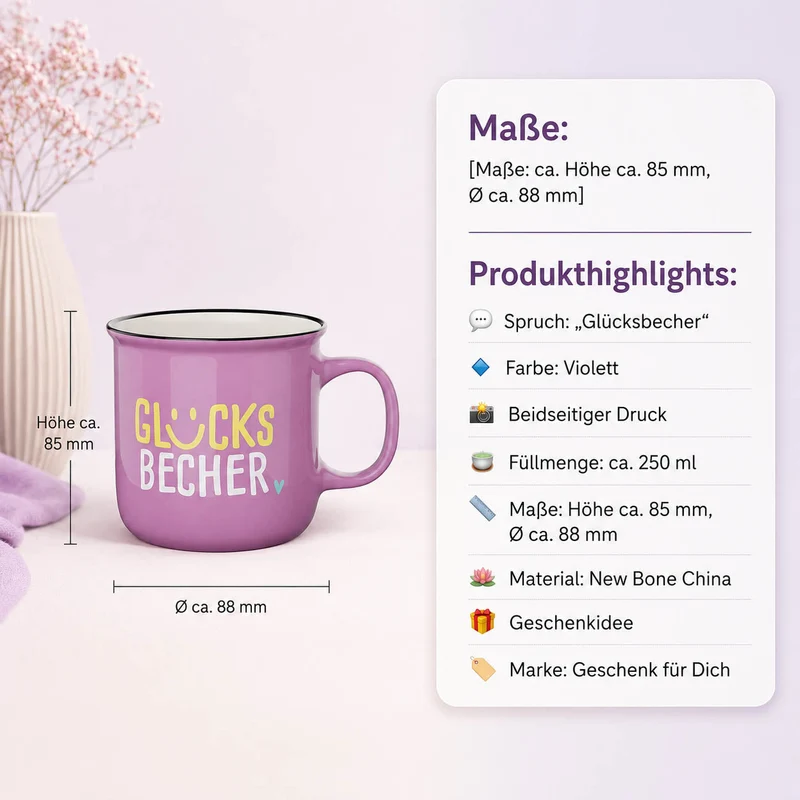 Kultbecher „Glücksbecher" – Happy Greetings