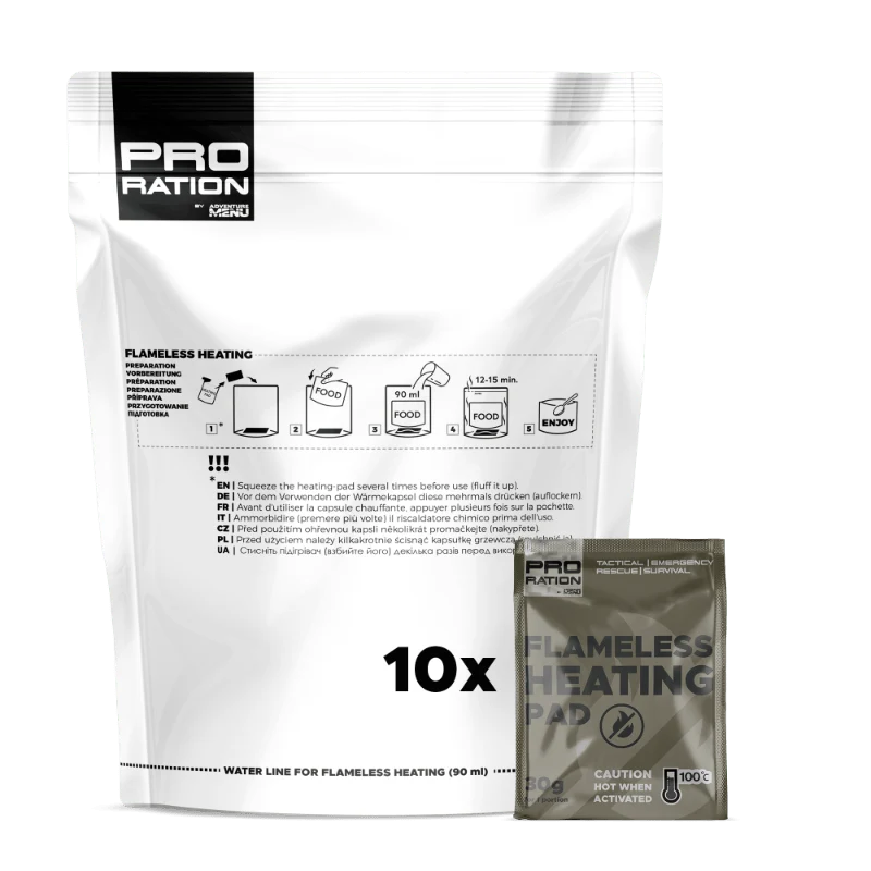 Flammenloses Erhitzer Set PRO-RATION (10x30g + Zipper-bag)
