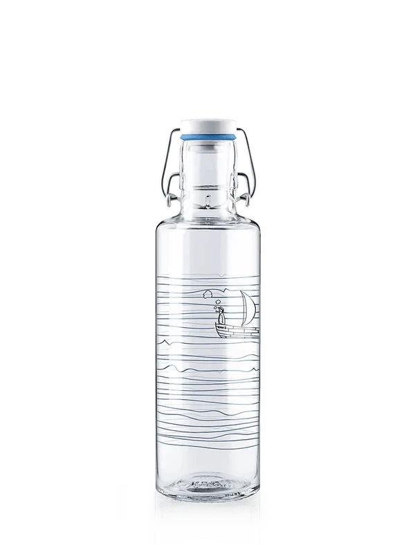 Glasflasche "Heimat. Wasser." 0,6 Liter