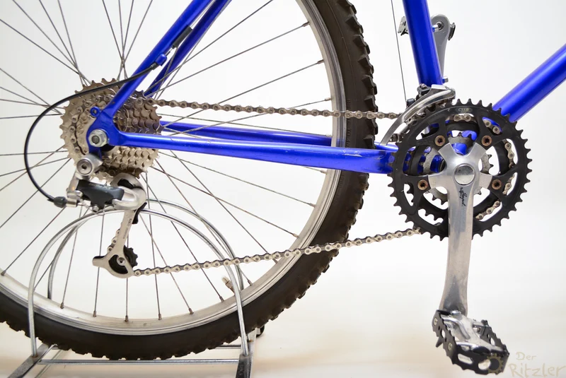 Blå vintage mountainbike 43cm Shimano