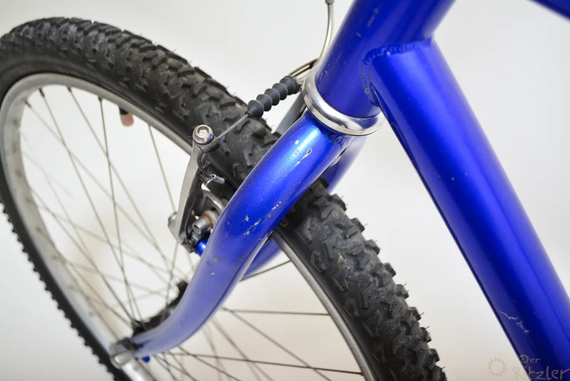 Blå vintage mountainbike 43cm Shimano
