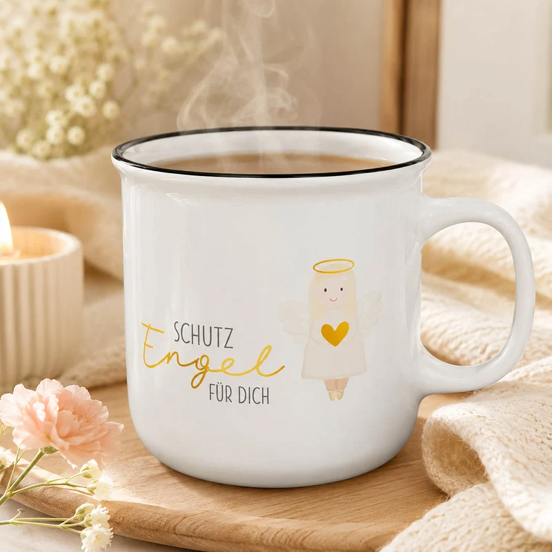 Schutzengel Geschenk – Kultbecher „Schutzengel für Dich“ mit Engel, 250 ml