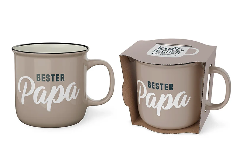 Bester Papa Tasse – Kultbecher beige, 250 ml