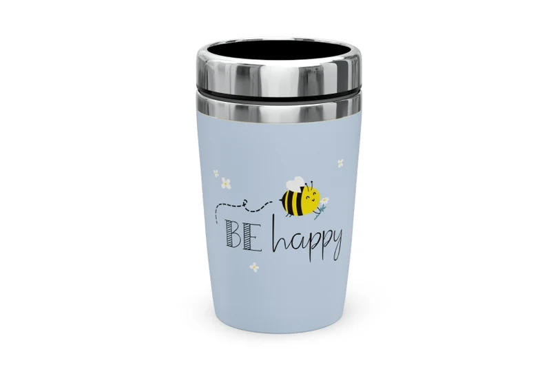 Thermobecher to go Be happy